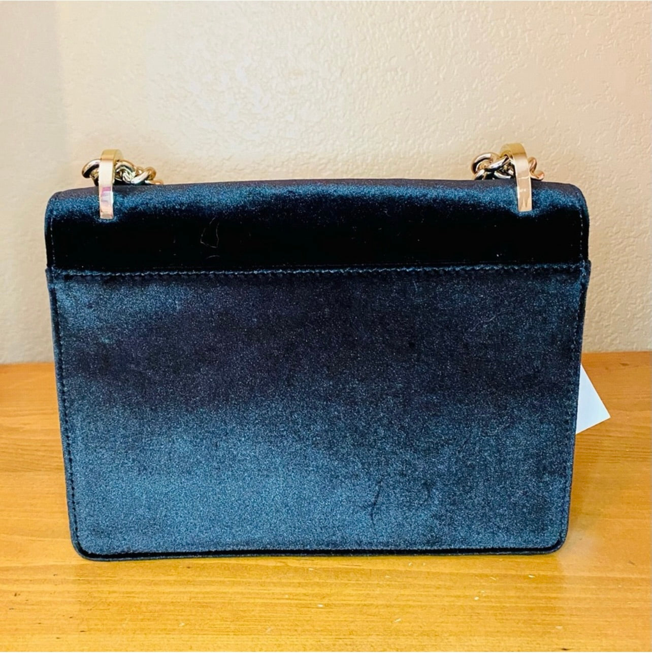 New Kate Spade New York Cameron St Floral Embellish Marci Black Velvet Crossbody Handbag