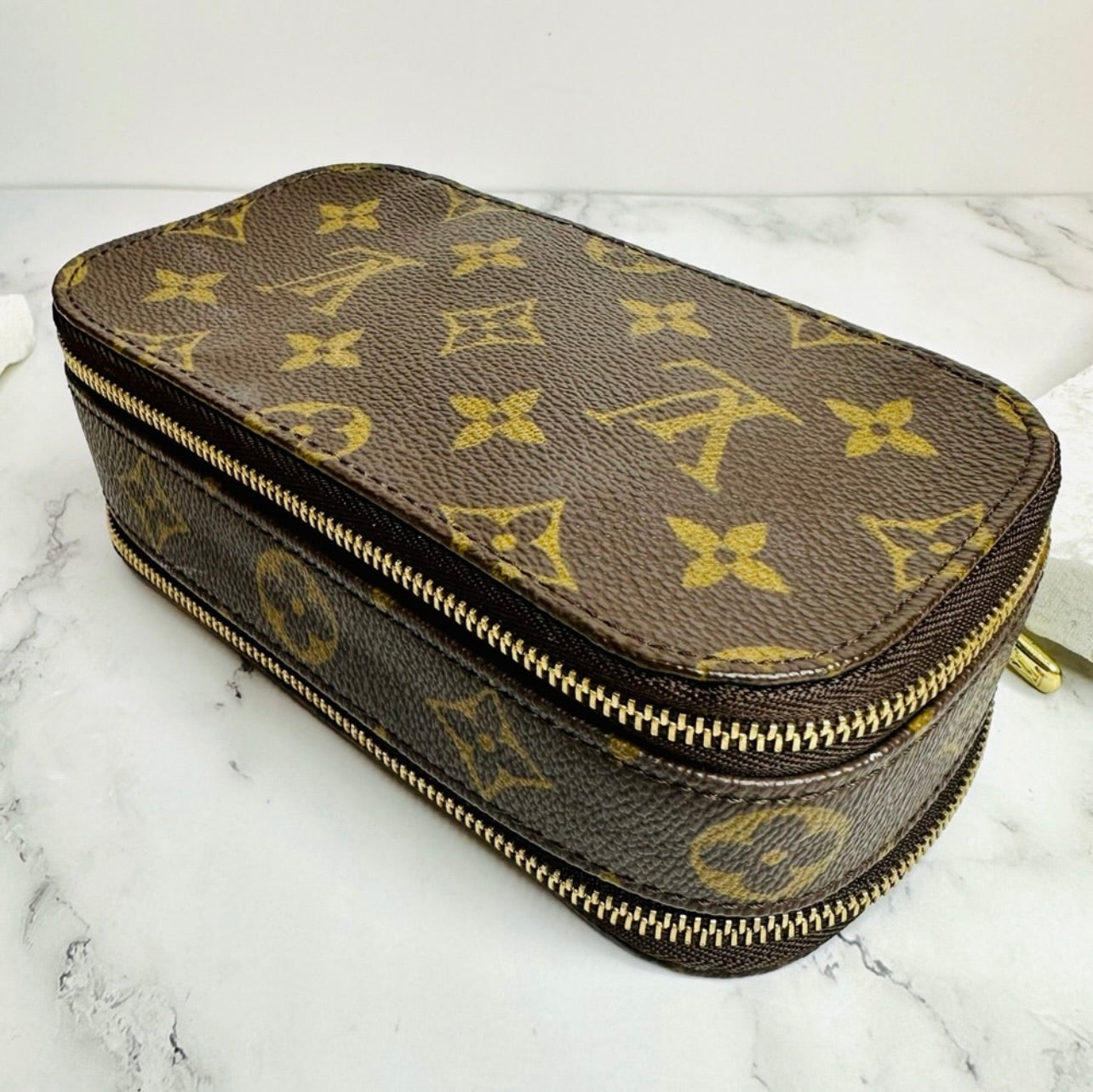 Vintage Louis Vuitton Monogram Trousse Brush PM Cosmetic Pouch