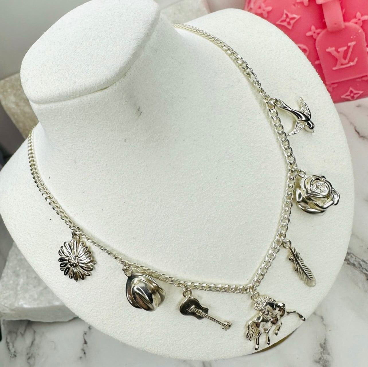 EUC Spell & The Gypsy Sterling Silver Meadowland Charm Necklace