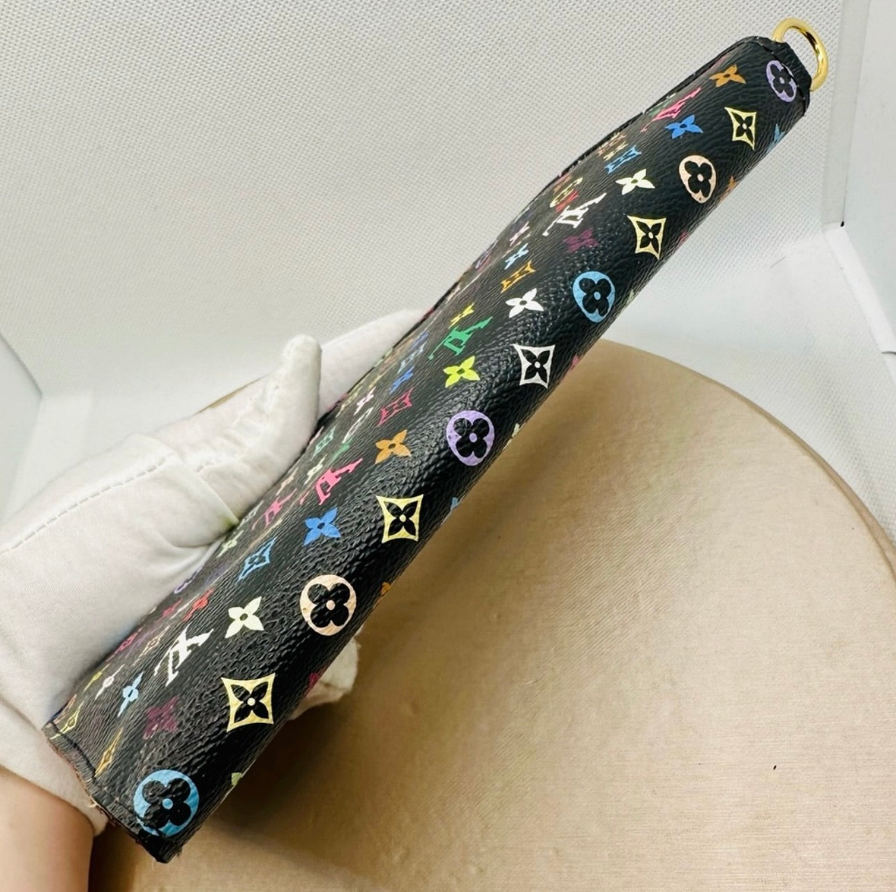 Louis Vuitton x Takashi Murakami Black Portefeuille Insolite Monogram Wallet
