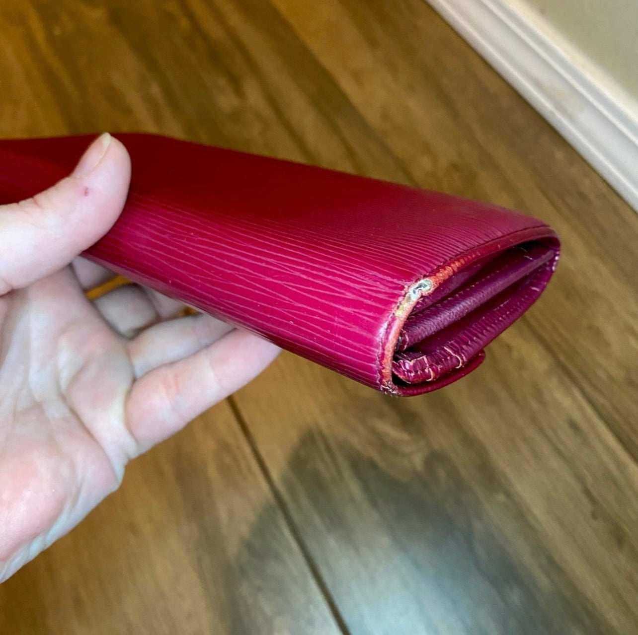 Vintage Louis Vuitton Raspberry Epi Leather Long Wallet