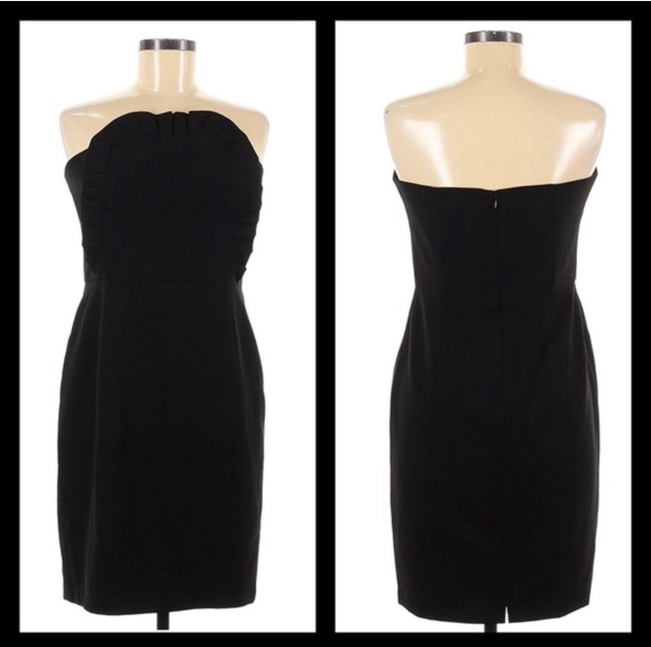 NWT Clover & Sloane Black Strapless Perry Sheath Dress