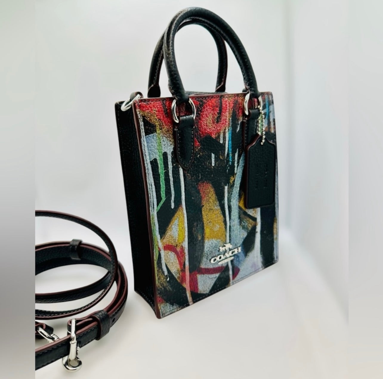 New Coach X Mint + Serf Pebble Leather North South Mini Tote