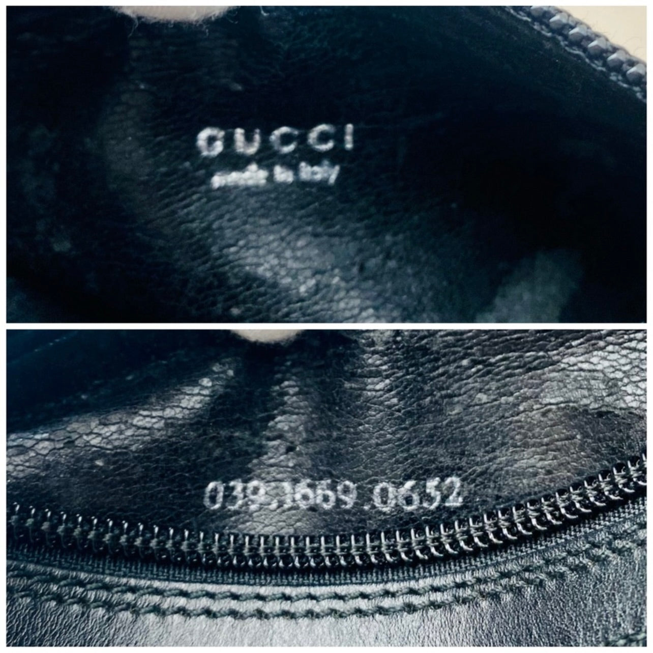 Vintage GUCCI Canvas & Leather Bamboo Zip Cosmetic Pouch