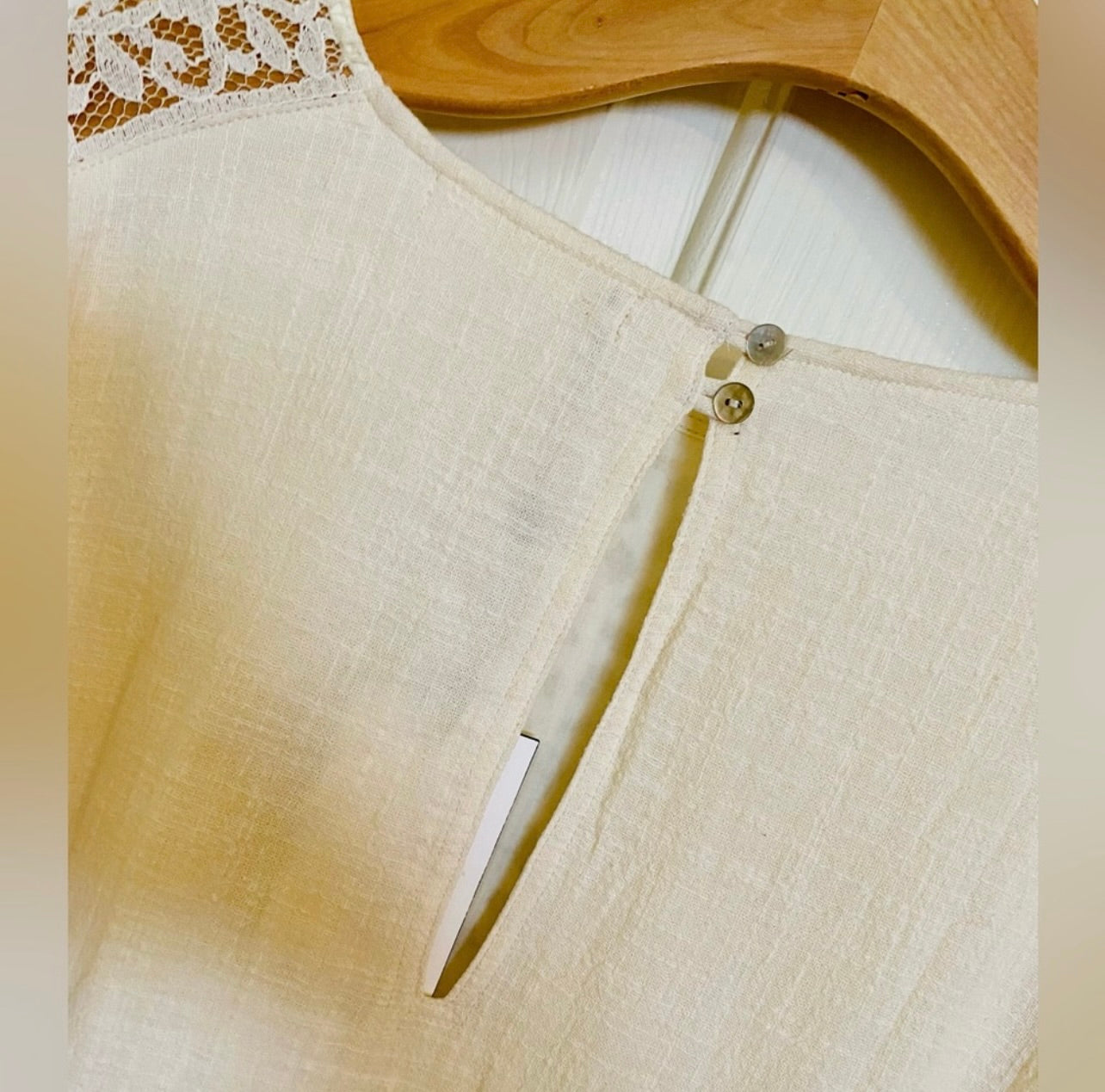 New Spell & The Gypsy Collective Cream Doe Eyed Mini Dress