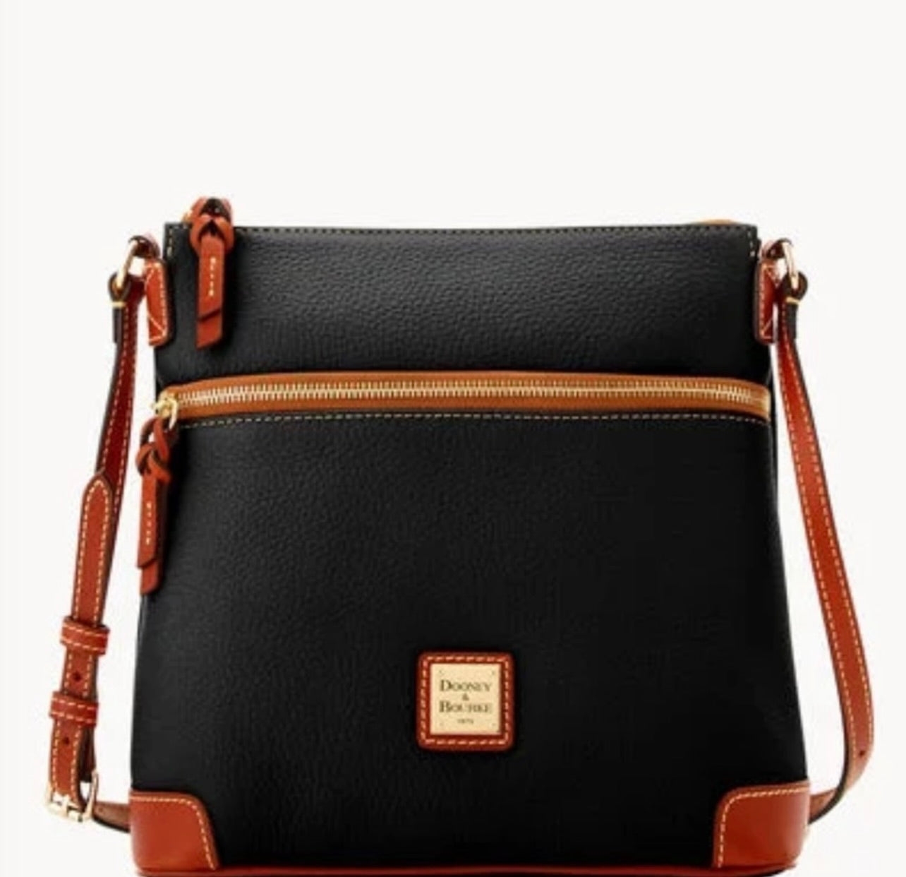 Dooney & Bourke Black Pebble Grain Leather Crossbody Bag