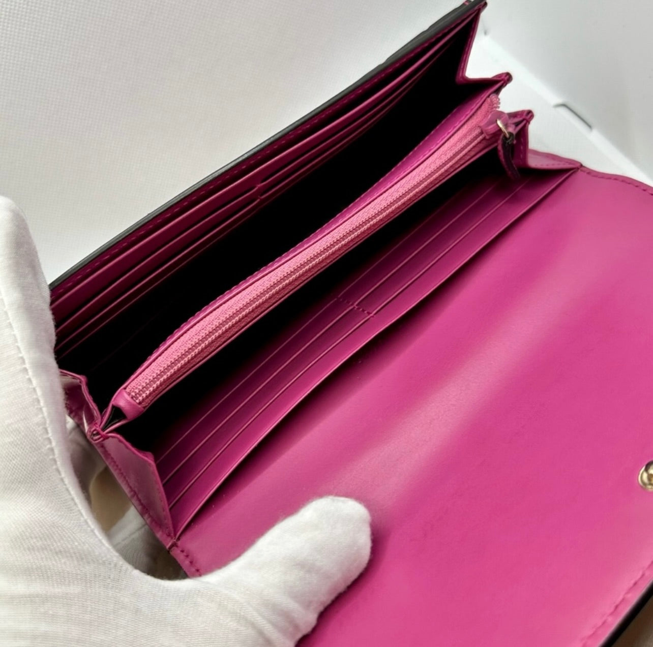 Gucci Pink/Purple Guccissima Leather Long Continental Wallet