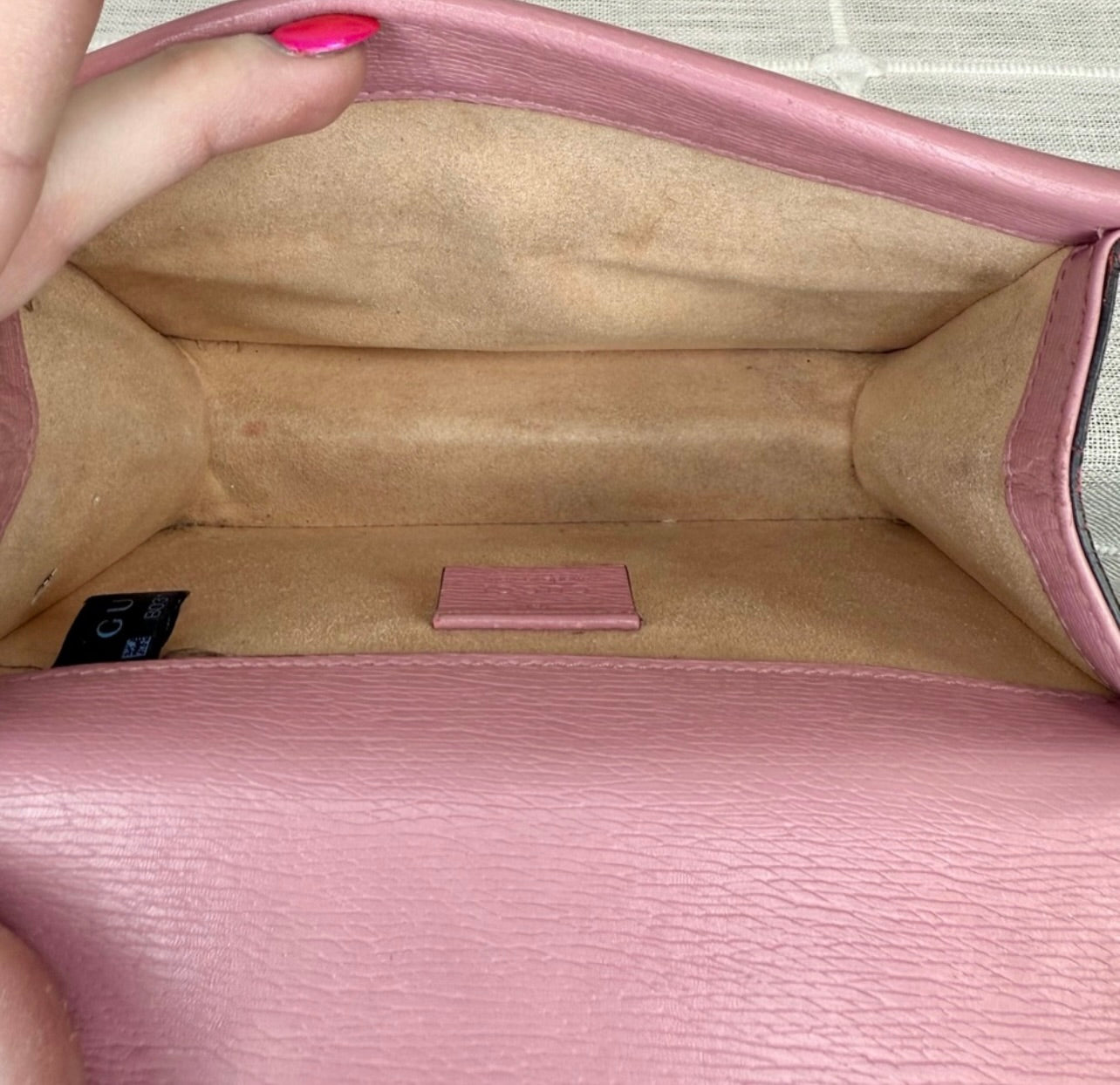 GUCCI Pink Calfskin Leather Valentine's Day Exclusive Dionysus Shoulder Bag