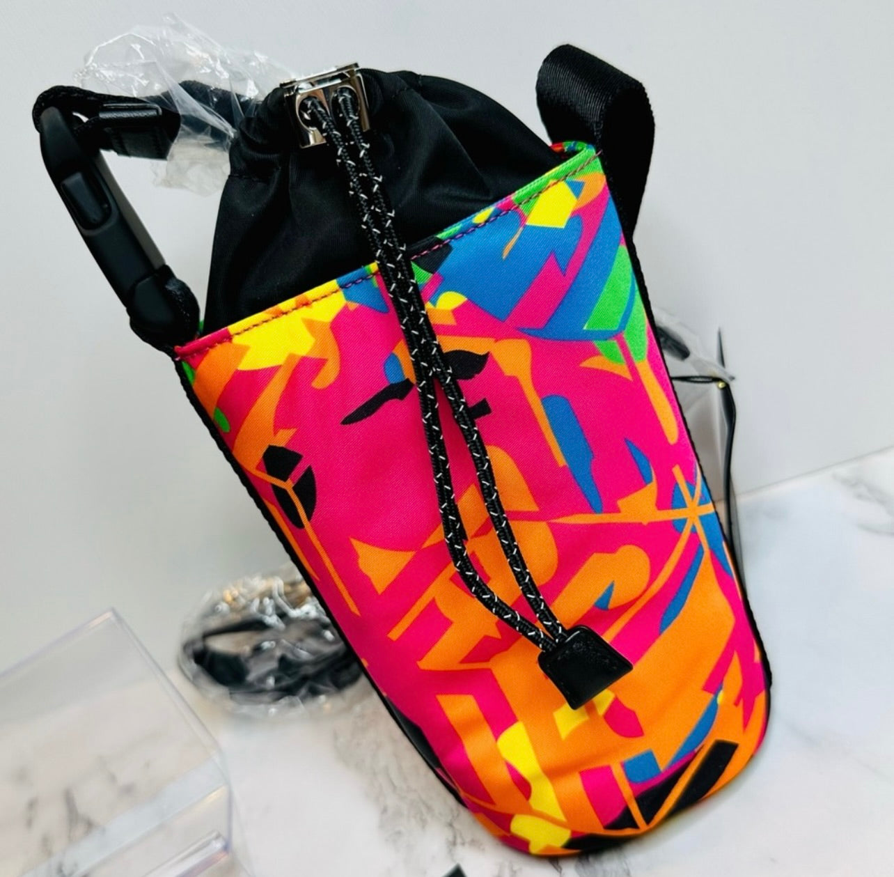 New Unisex MCM Cubic Camouflage Multicolor Nylon Ottomar Bottle Holder Bag