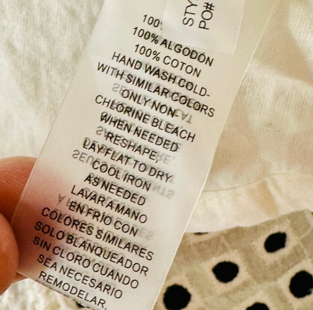 Vince Camuto 3/4 Lantern Sleeve White Eyelet Lace Fir & Flare Dress