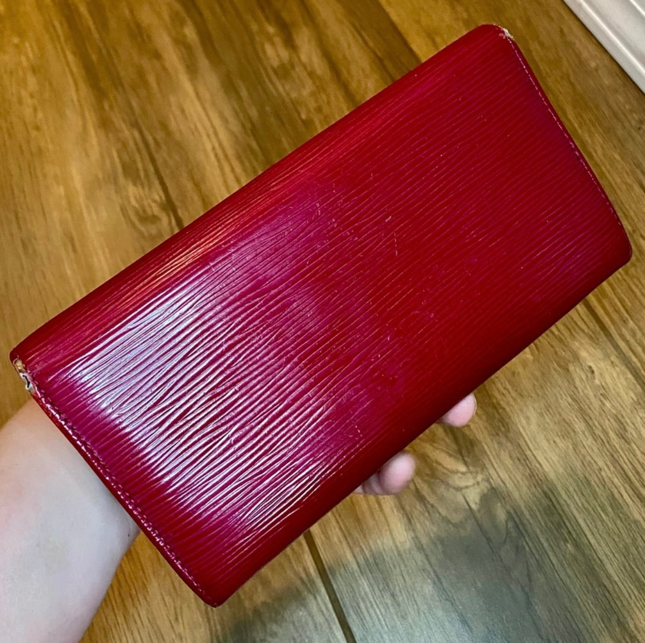 Vintage Louis Vuitton Raspberry Epi Leather Long Wallet