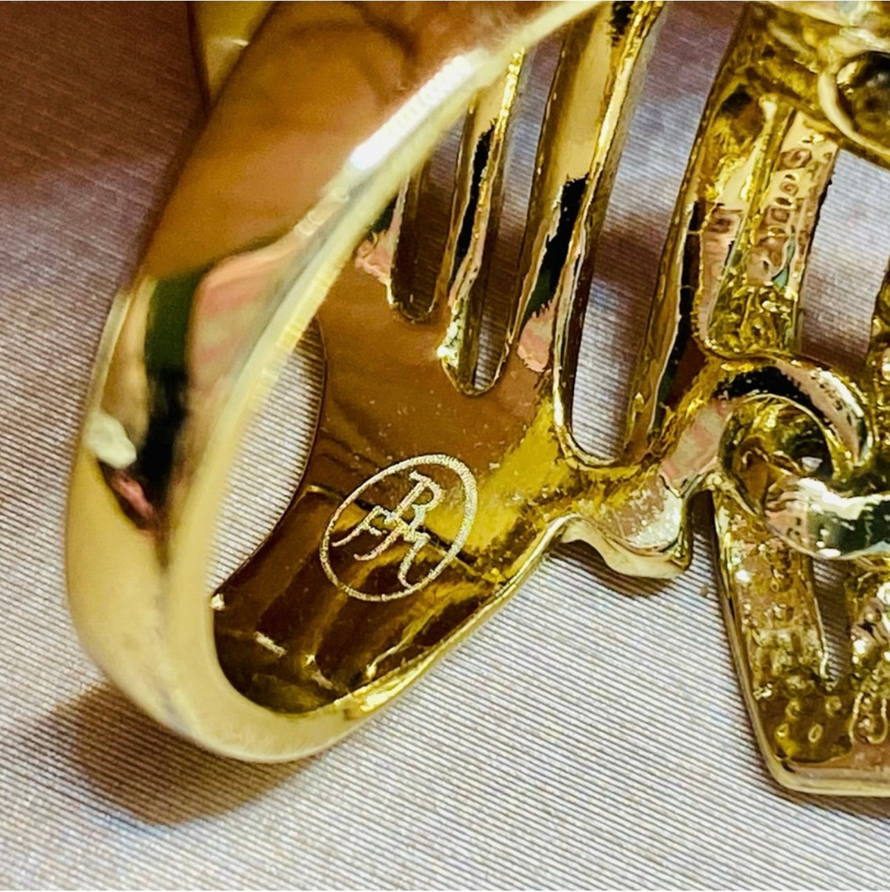 Fashion Yellow Gold Plated CZ Knuckle Finger Ring