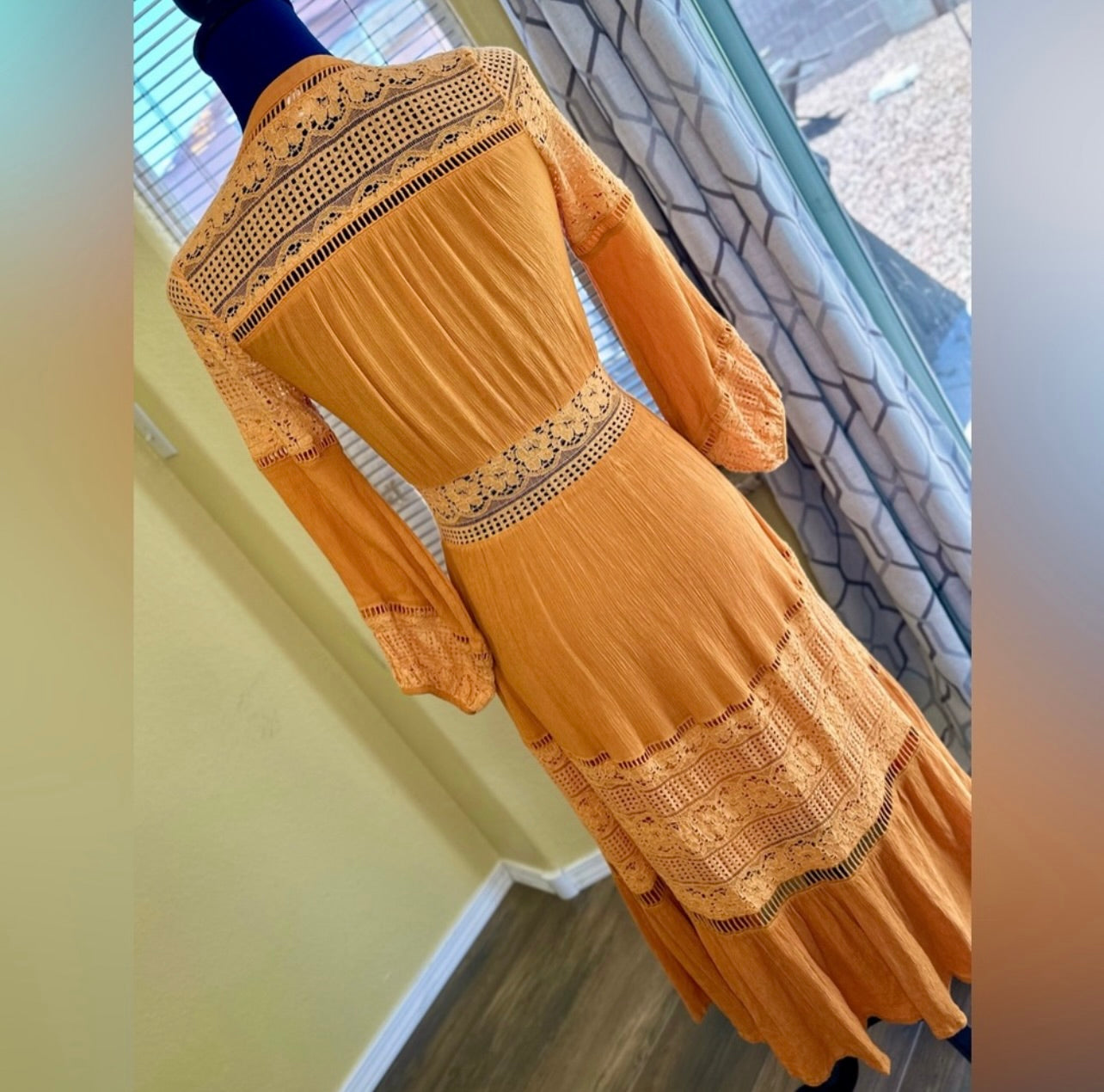 Vintage Spell & the Gypsy Collective Maple Olivia Luxe Lace Midi Dress