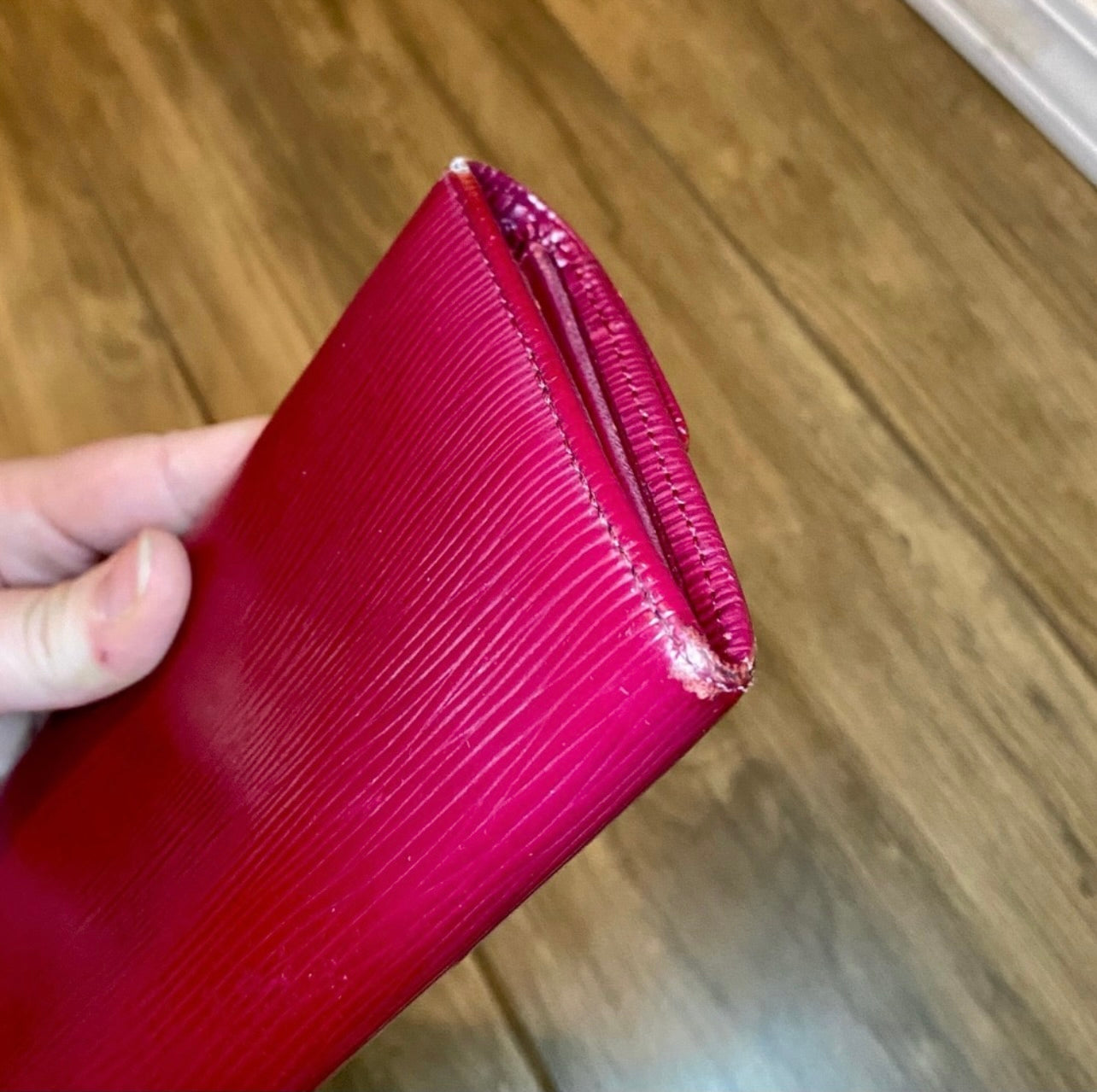 Vintage Louis Vuitton Raspberry Epi Leather Long Wallet