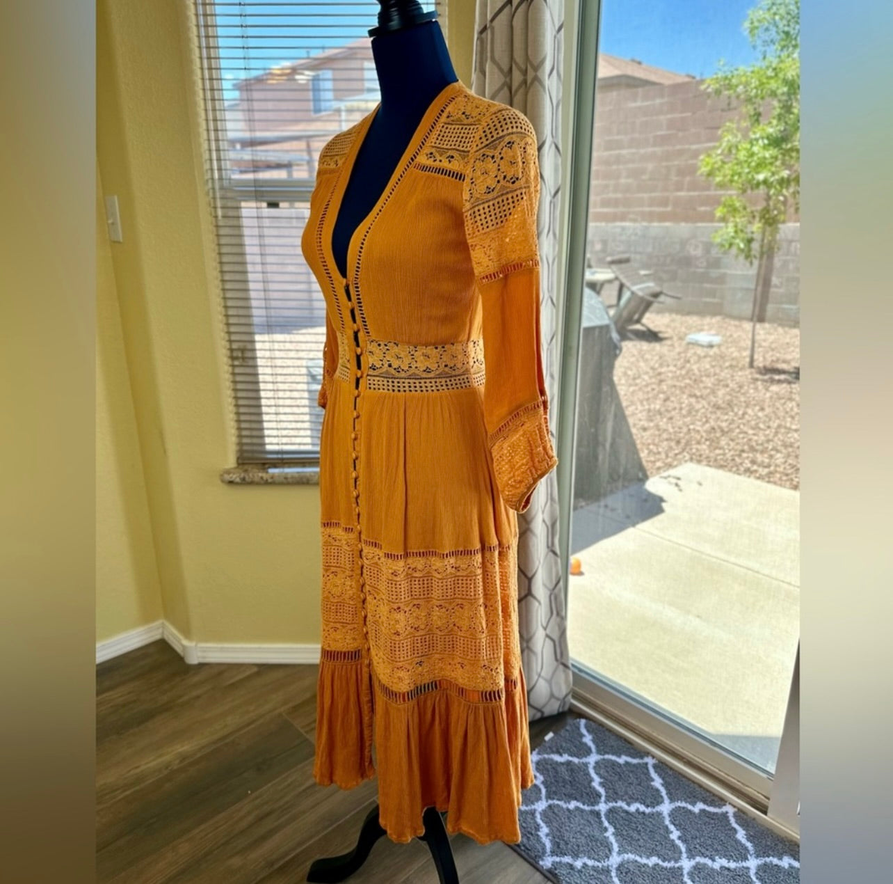 Vintage Spell & the Gypsy Collective Maple Olivia Luxe Lace Midi Dress