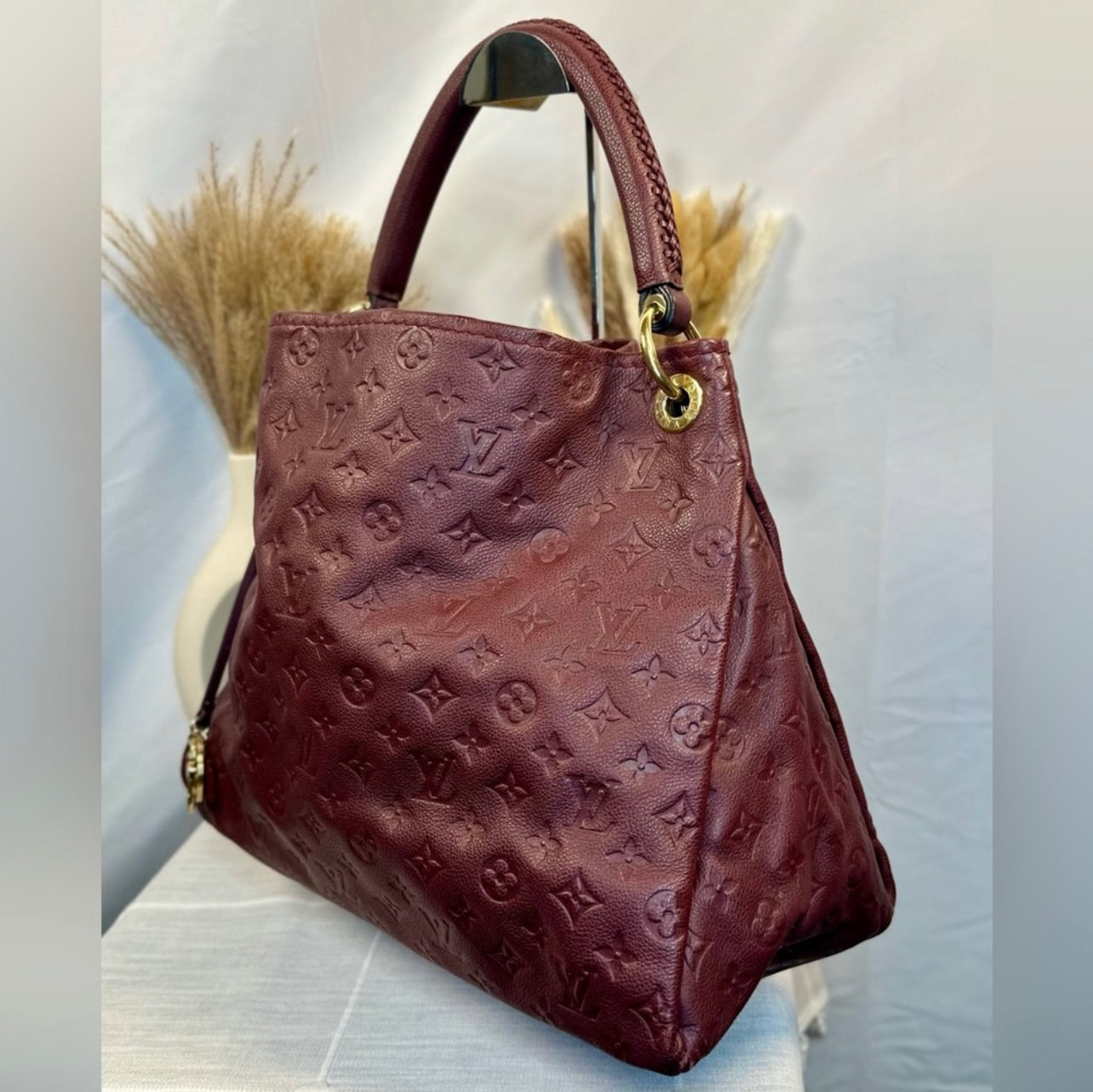 Louis Vuitton Aurore/Burgundy Empreinte Monogram Leather Artsy MM