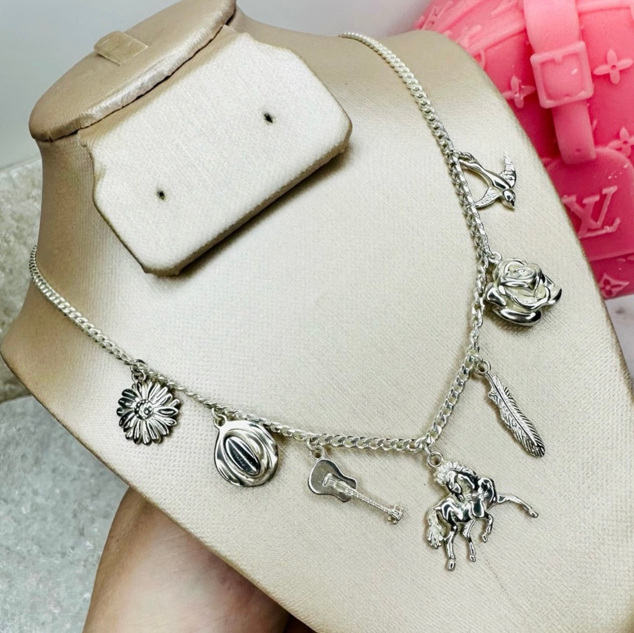 EUC Spell & The Gypsy Sterling Silver Meadowland Charm Necklace