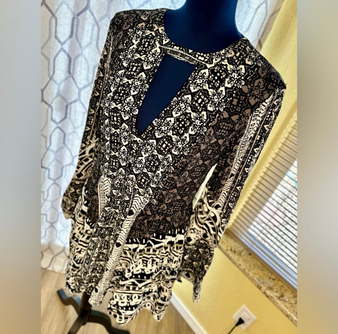 Free People Tegan Border Printed Mini Dress