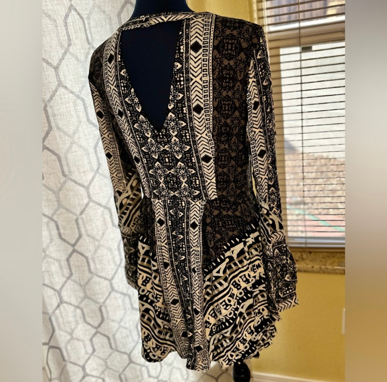 Free People Tegan Border Printed Mini Dress