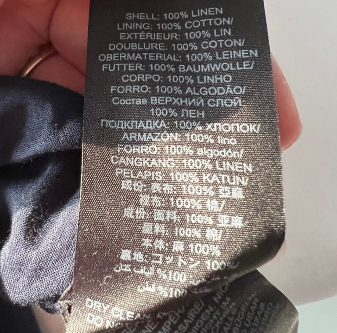 Tory Burch Indigo Navy Blue Button-Front Sleeveless Linen Shift Dress