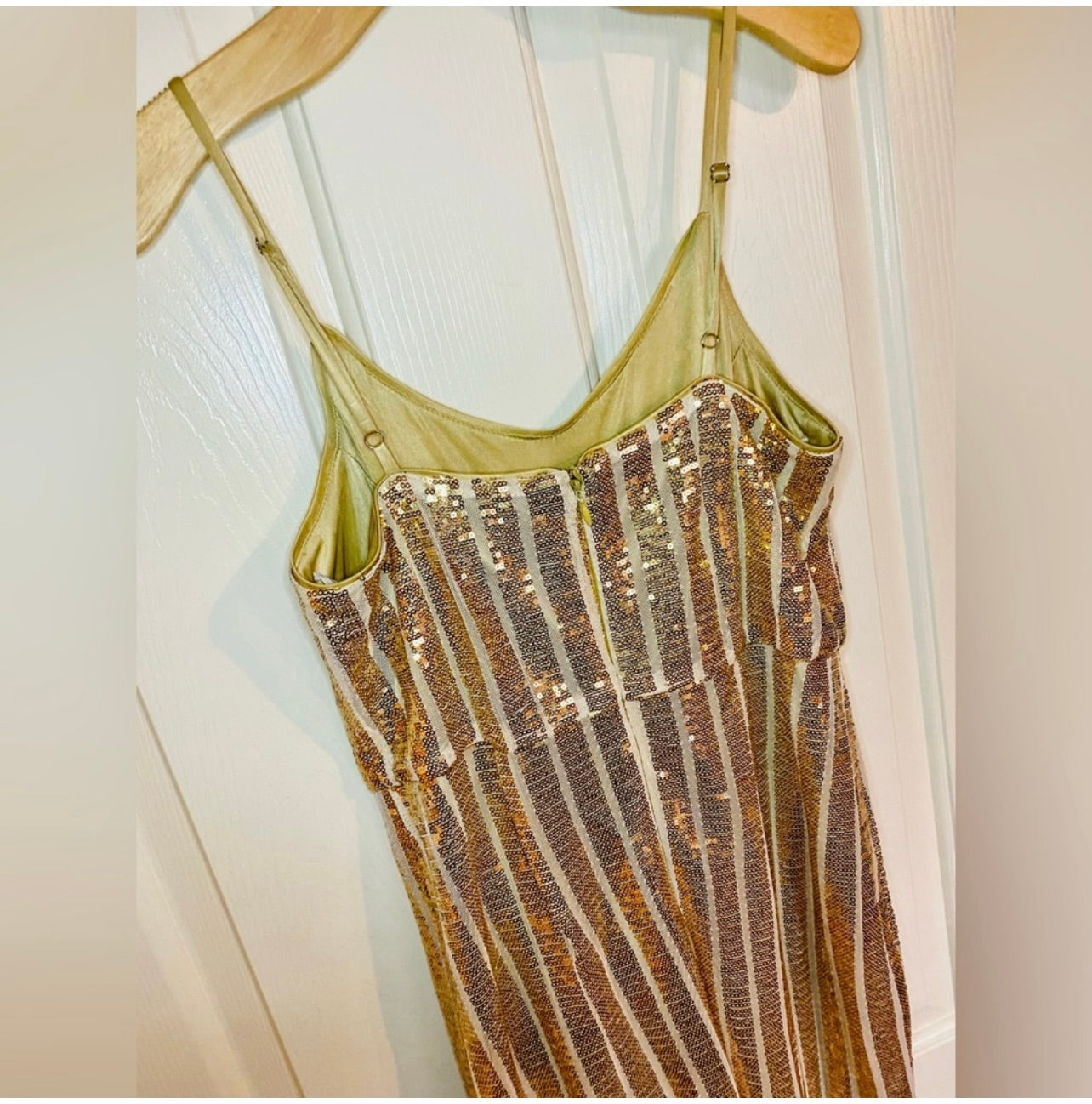 Nanette Lepore Metallic Gold Sequin Cocktail Dress