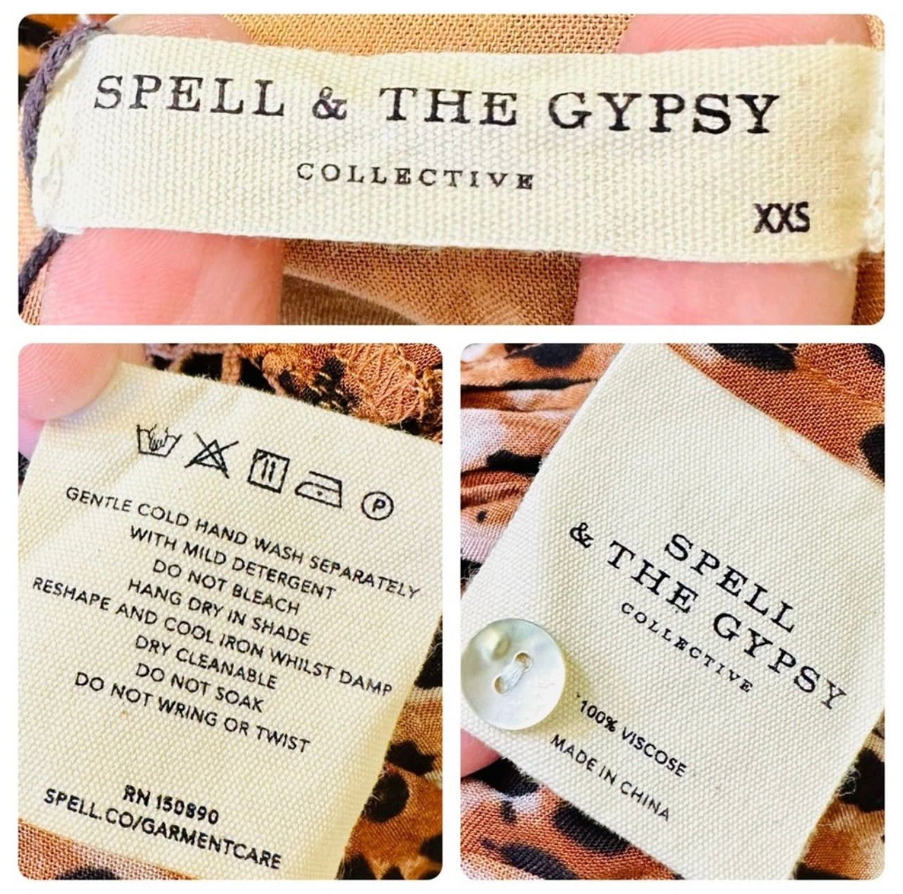 New Spell & the Gypsy Collective Tan Saphari Unicorn Tears Sundress