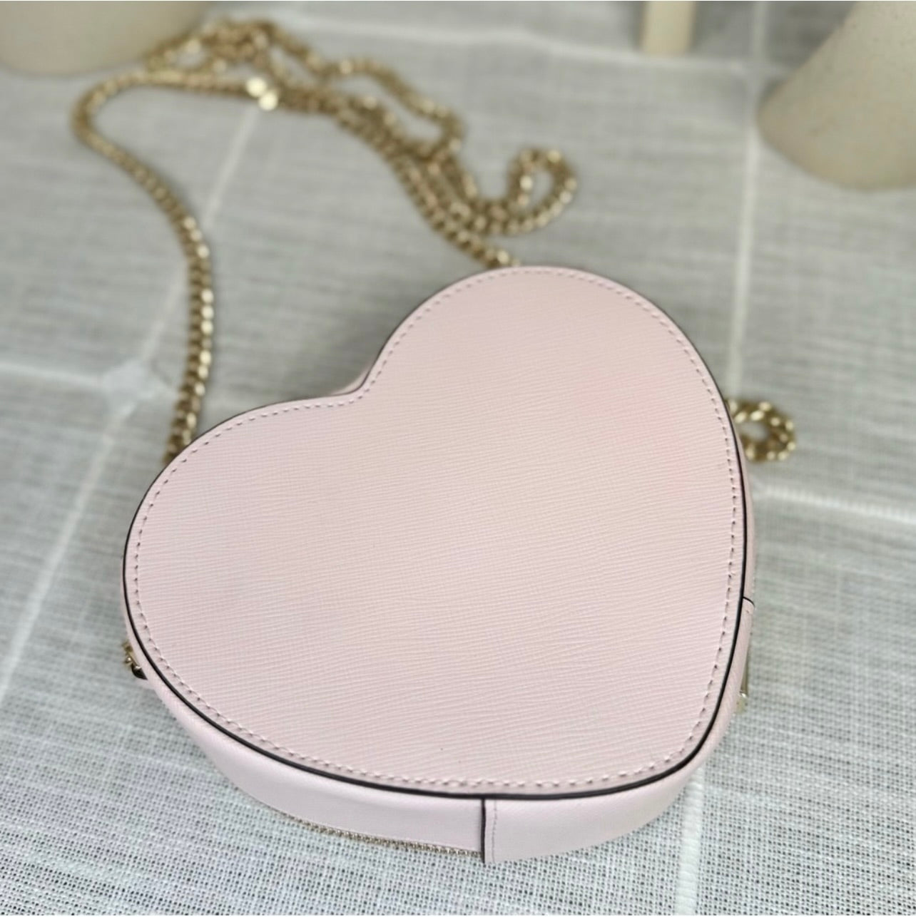 New KATE SPADE Light Rose Love Shack Mini Heart Crossbody Purse
