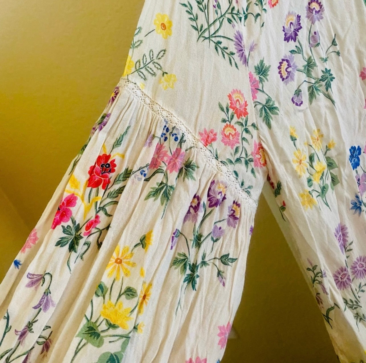 Spell & the Gypsy Collective Gardenia Posy Long Sleeve Mini Dress