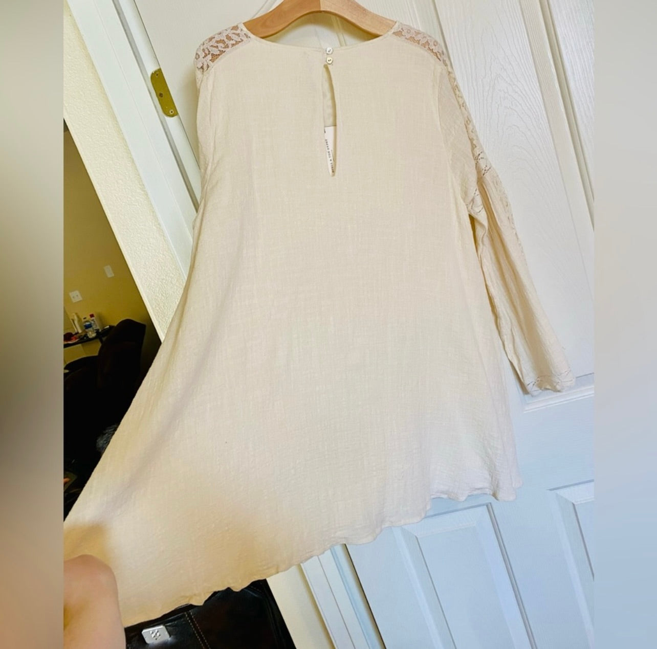 New Spell & The Gypsy Collective Cream Doe Eyed Mini Dress