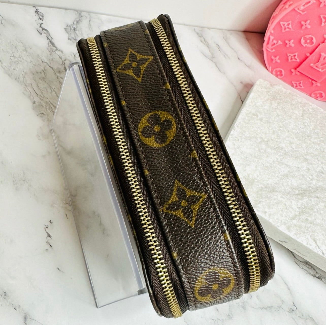 Vintage Louis Vuitton Monogram Trousse Brush PM Cosmetic Pouch