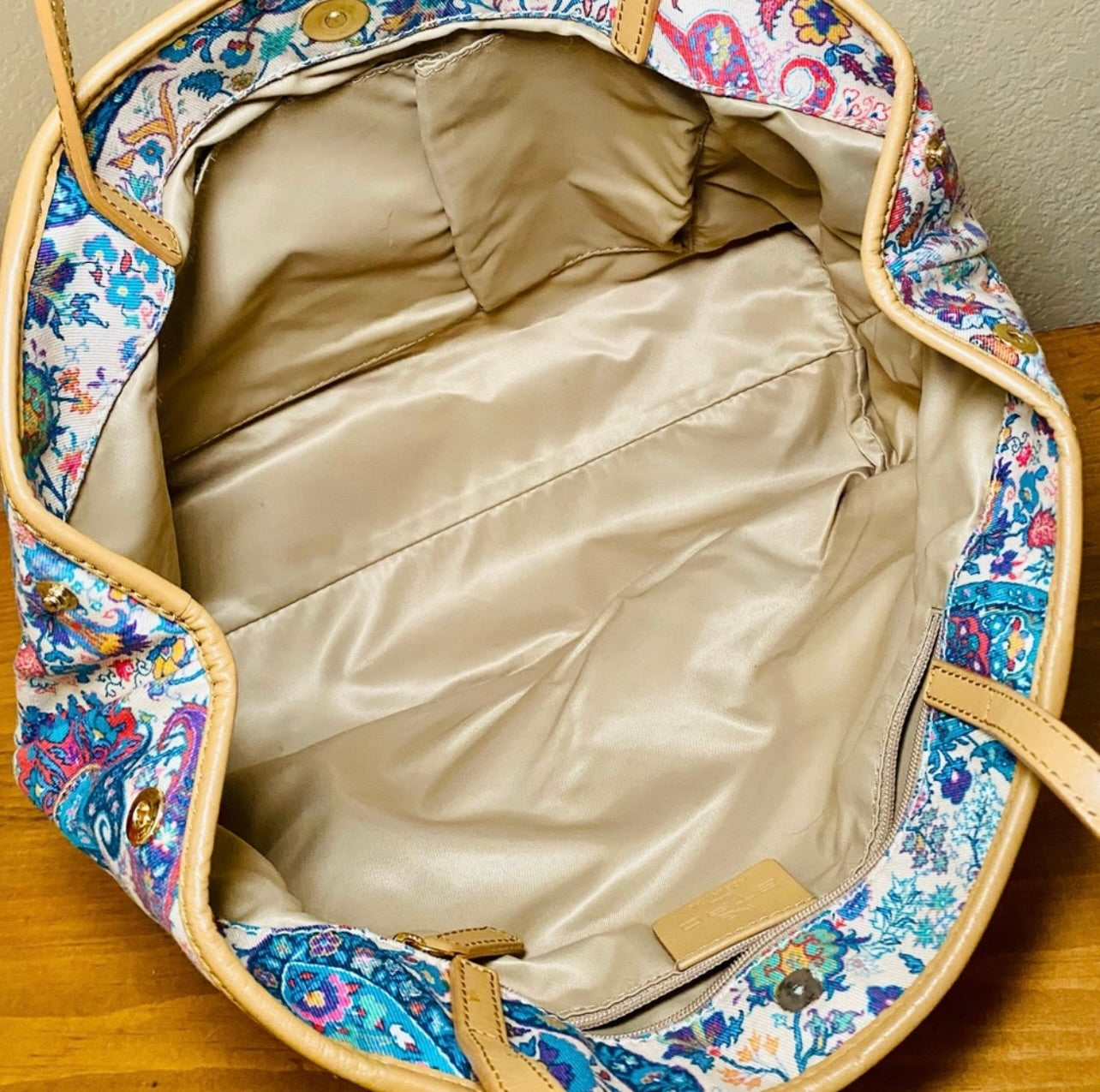 Etro Paisley Print Canvas Tote Bag