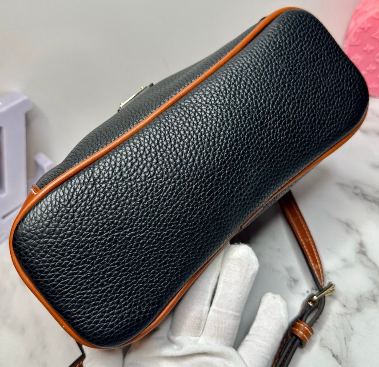 Dooney & Bourke Black Pebble Grain Leather Crossbody Bag