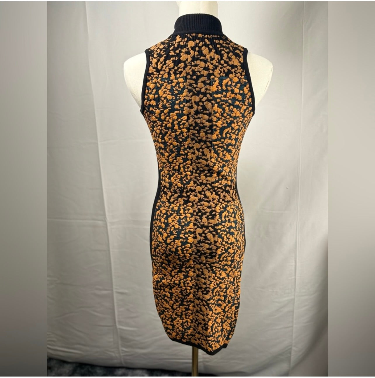 McQ Alexander McQueen Zip Sleeveless Bodycon Sheath Dress