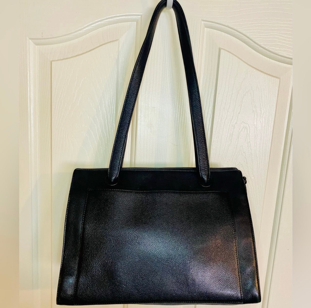 Vintage CHANEL CC Black Caviar Leather Shoulder Bag
