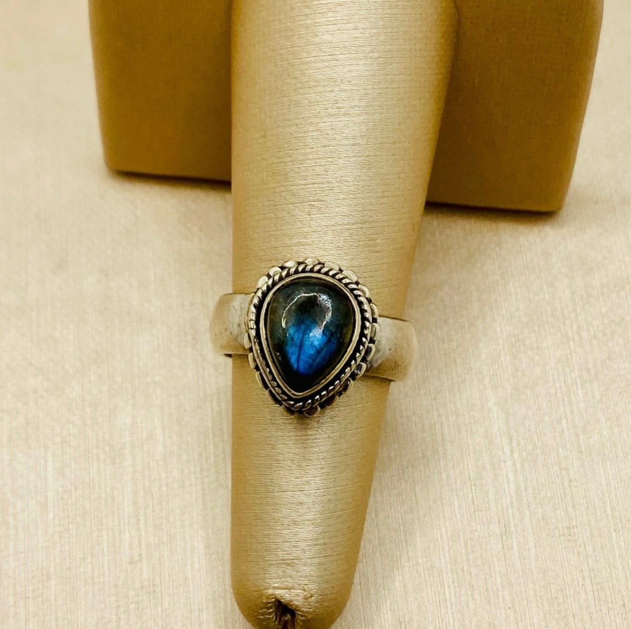 925 Sterling Silver Natural Labradorite Boho Ring