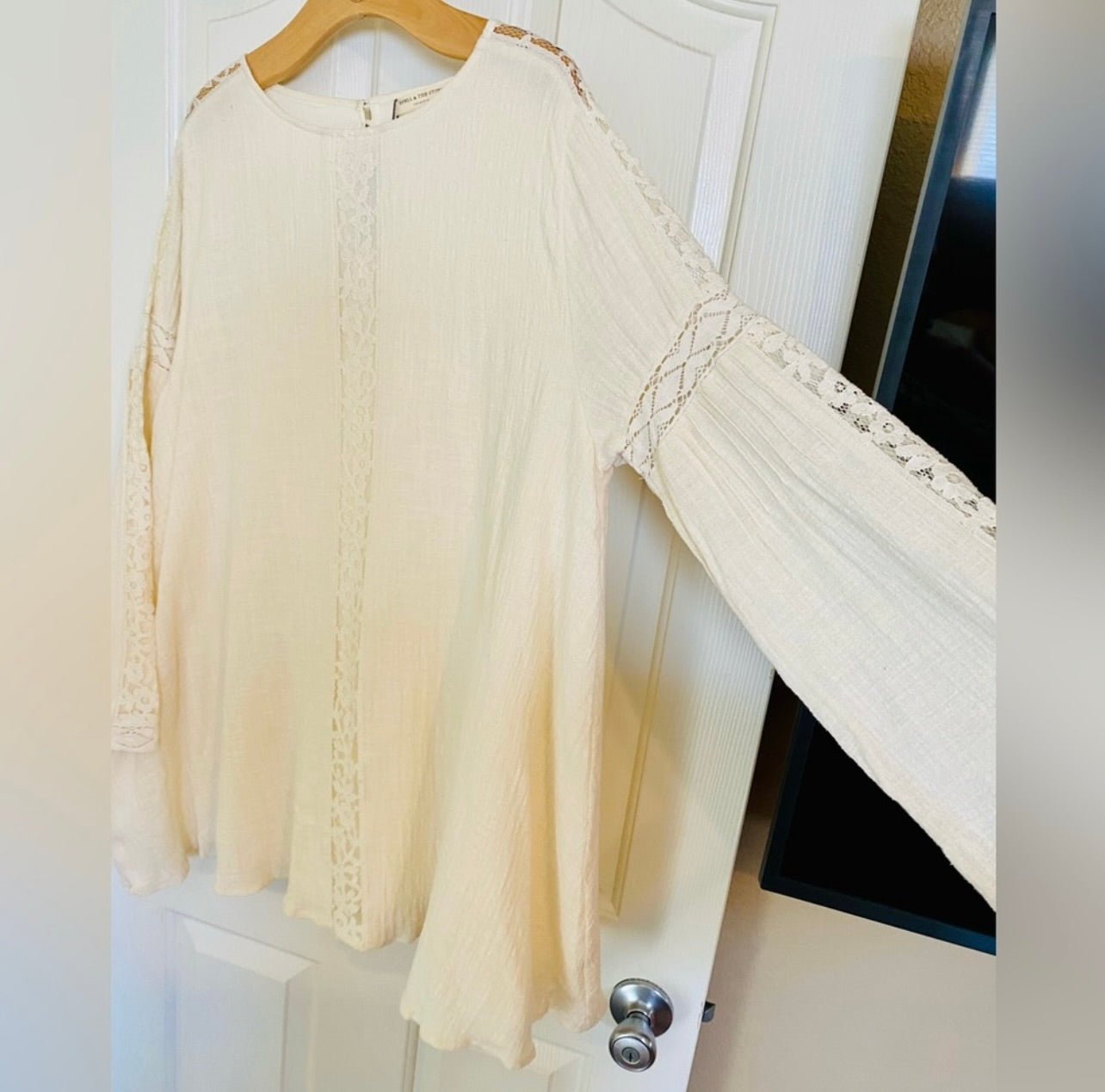 New Spell & The Gypsy Collective Cream Doe Eyed Mini Dress