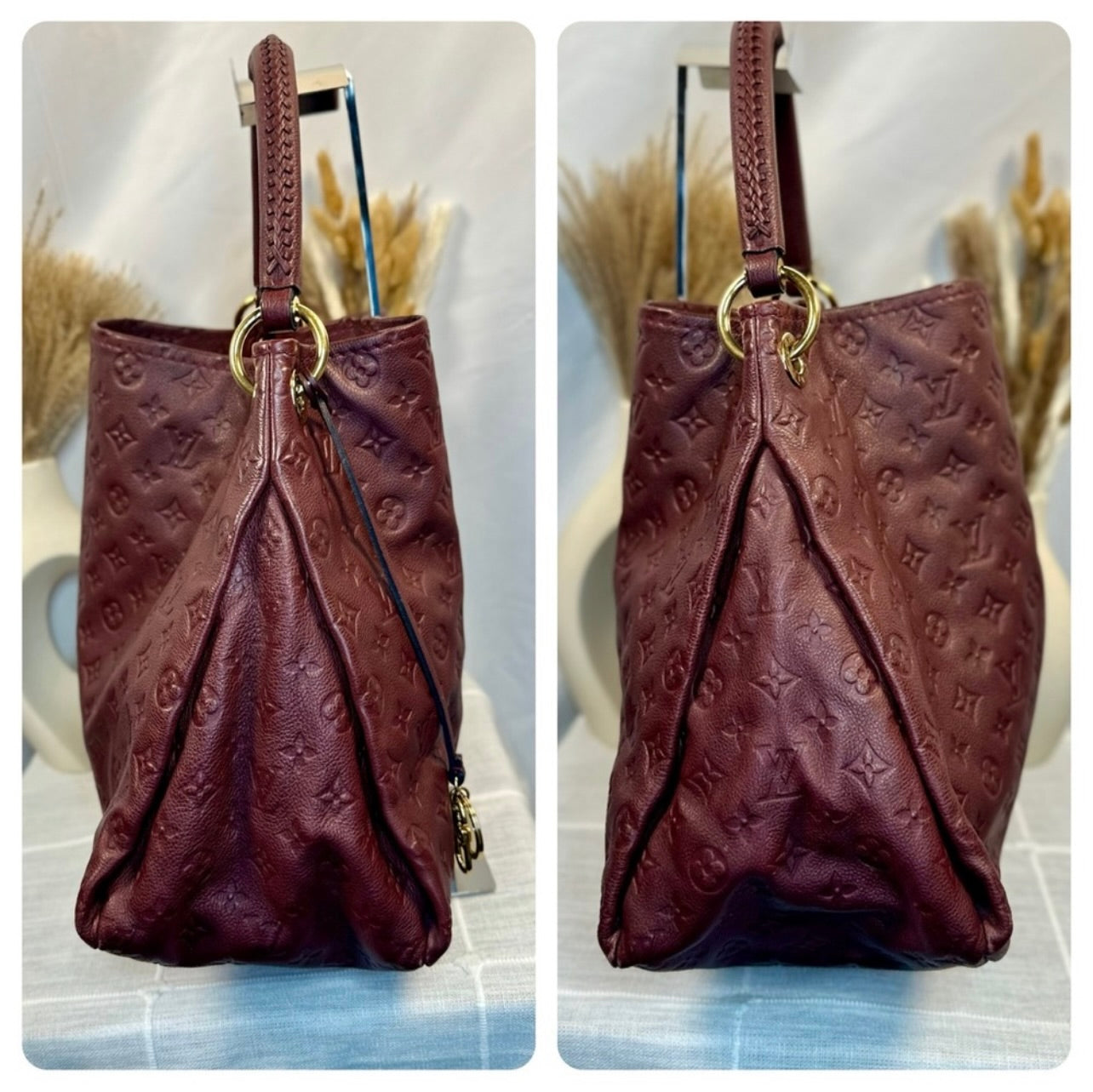 Louis Vuitton Aurore/Burgundy Empreinte Monogram Leather Artsy MM