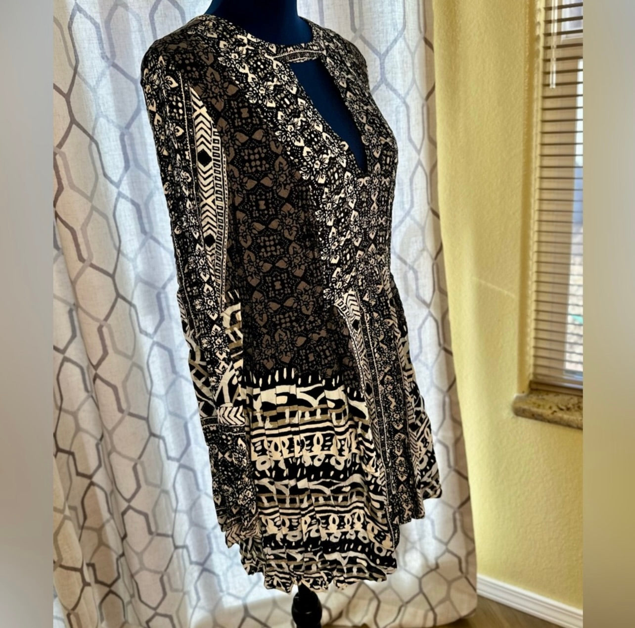 Free People Tegan Border Printed Mini Dress