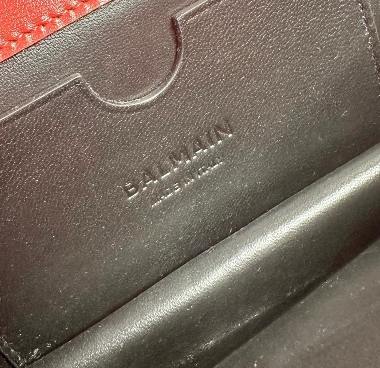 New Balmain Mini 1945 Rose Saumon Quilted Leather Bag
