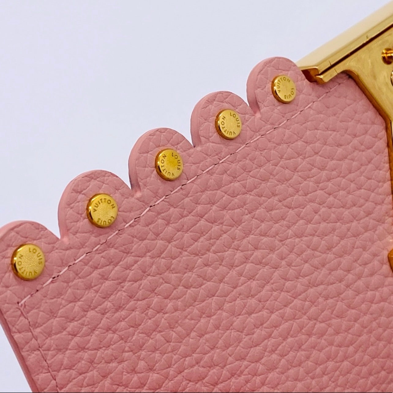 Louis Vuitton Pink Taurillon Leather Capucines Studded Wallet