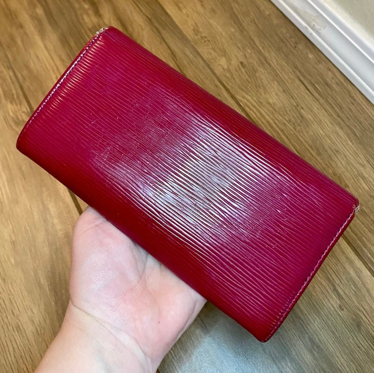 Vintage Louis Vuitton Raspberry Epi Leather Long Wallet