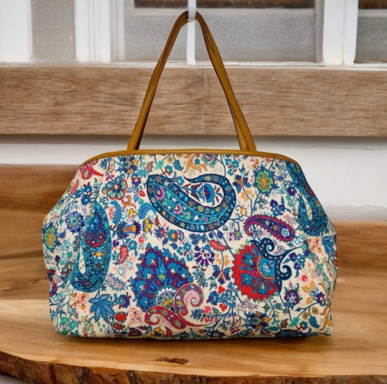 Etro Paisley Print Canvas Tote Bag