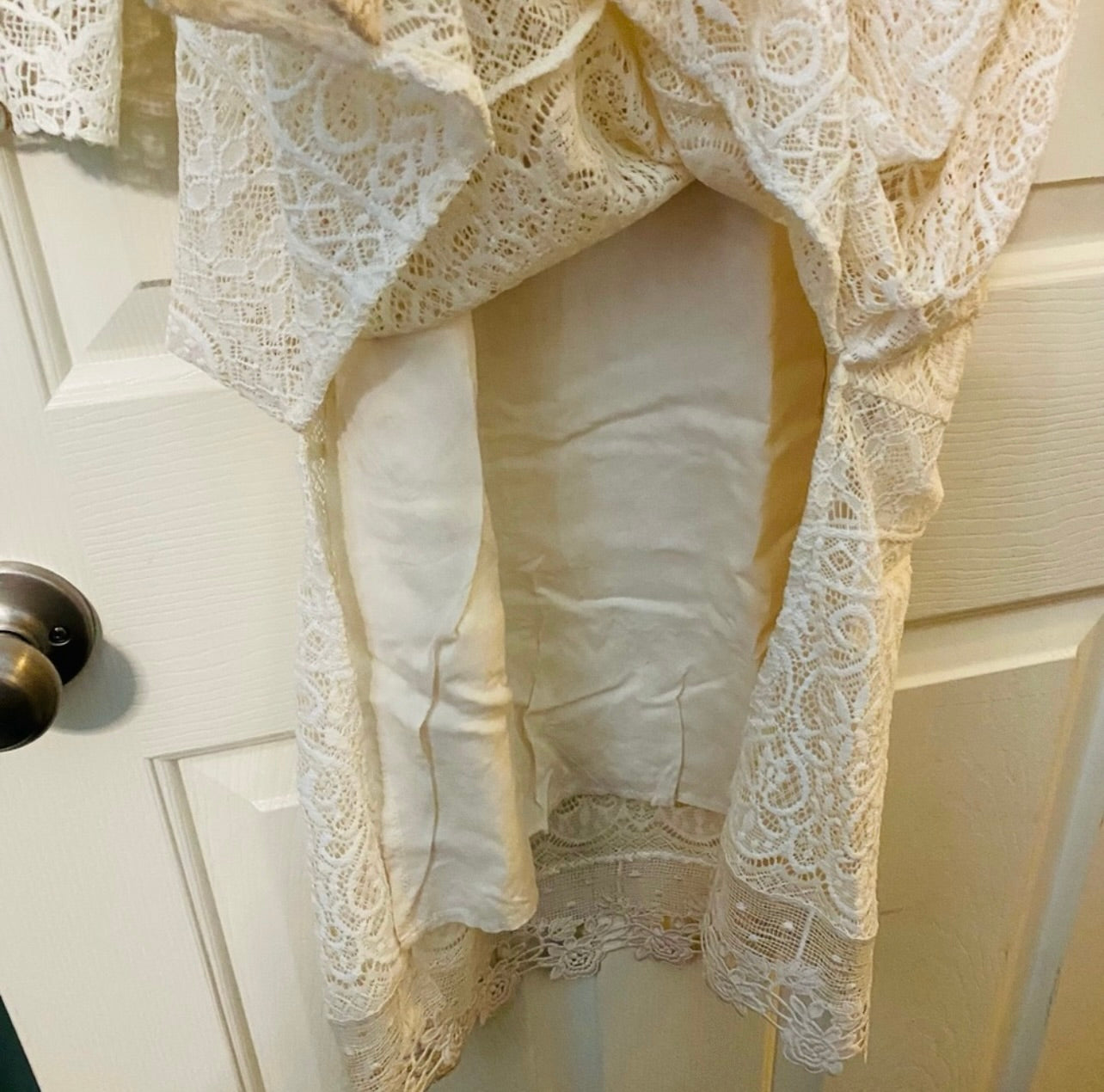 New Spell & the Gypsy Collective Cream Dawn Lace Belted Midi Dress