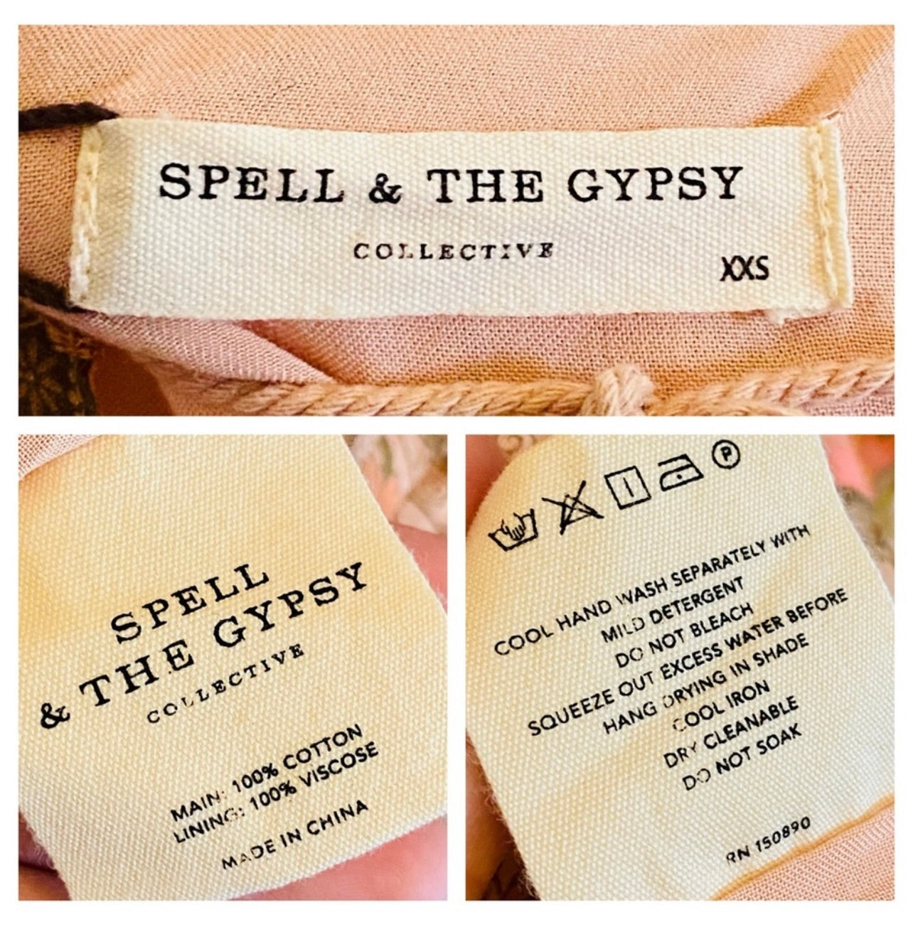 Spell & the Gypsy Collective Coral Seashell Boho Mini Dress