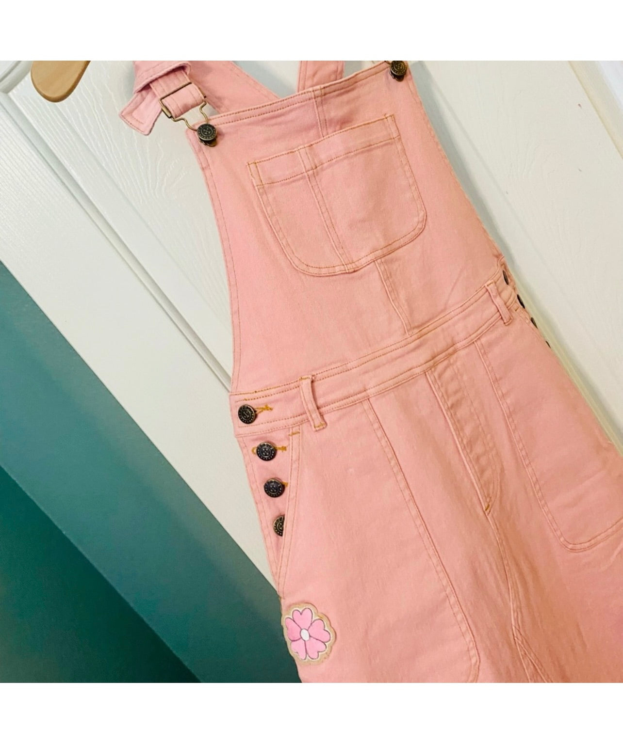 Spell & the Gypsy Collective Pink Candy Denim Pinafore Dress