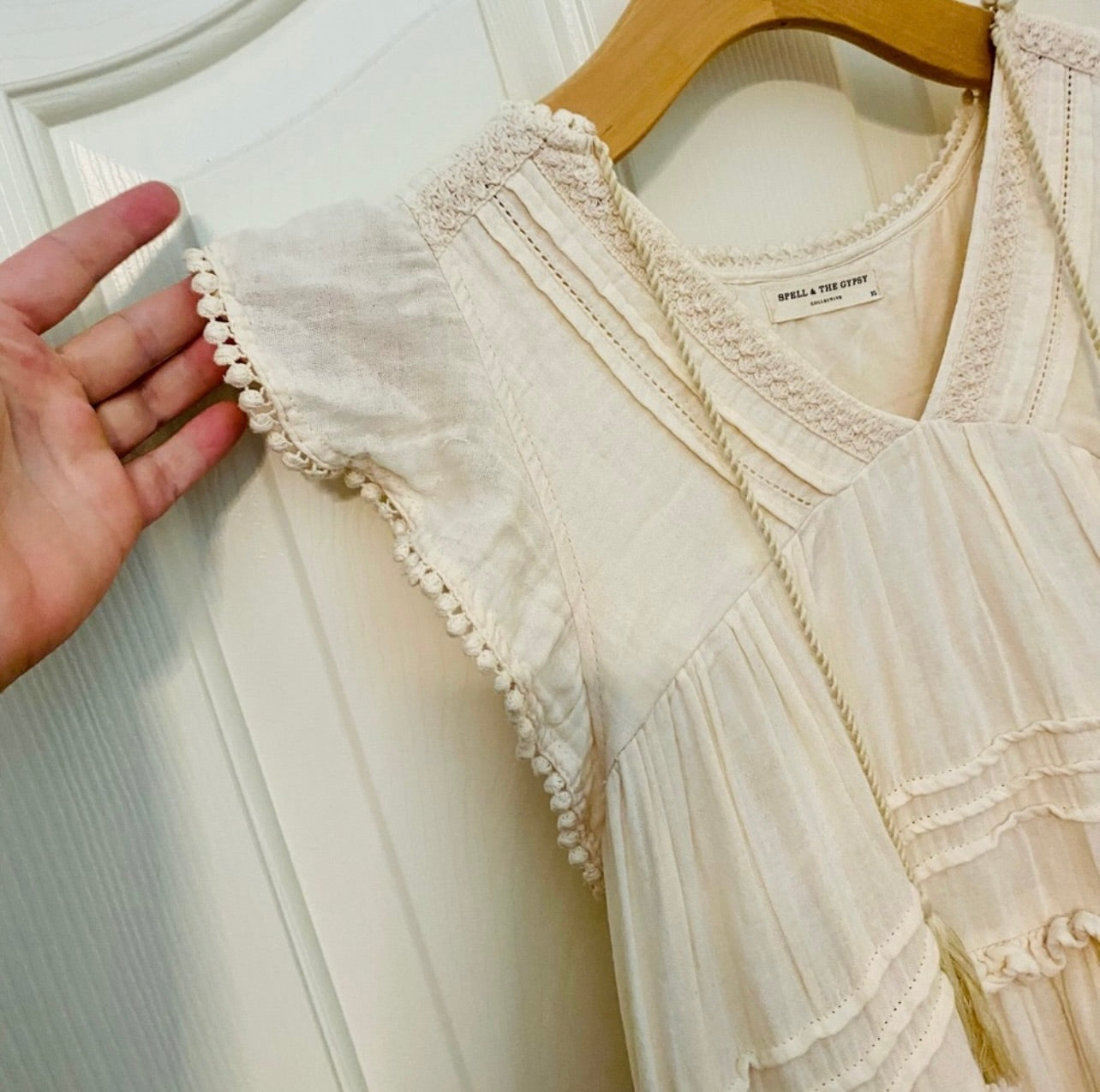 Spell & the Gypsy Collective Sand Beige Hanalei Midi Dress