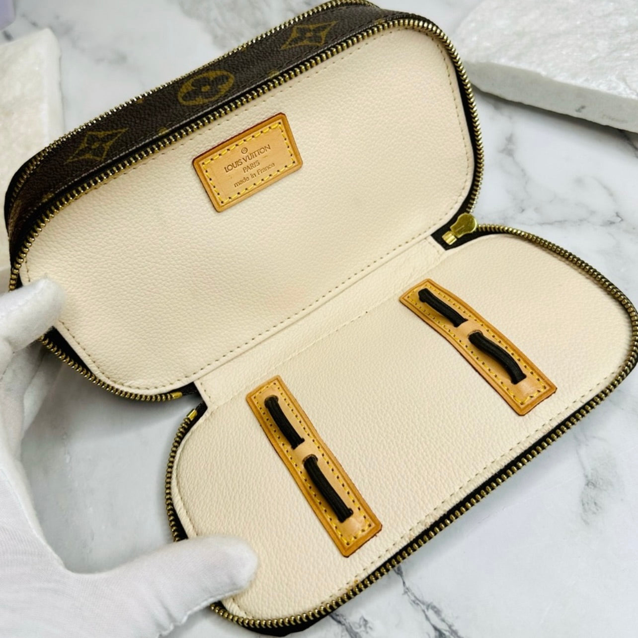 Vintage Louis Vuitton Monogram Trousse Brush PM Cosmetic Pouch