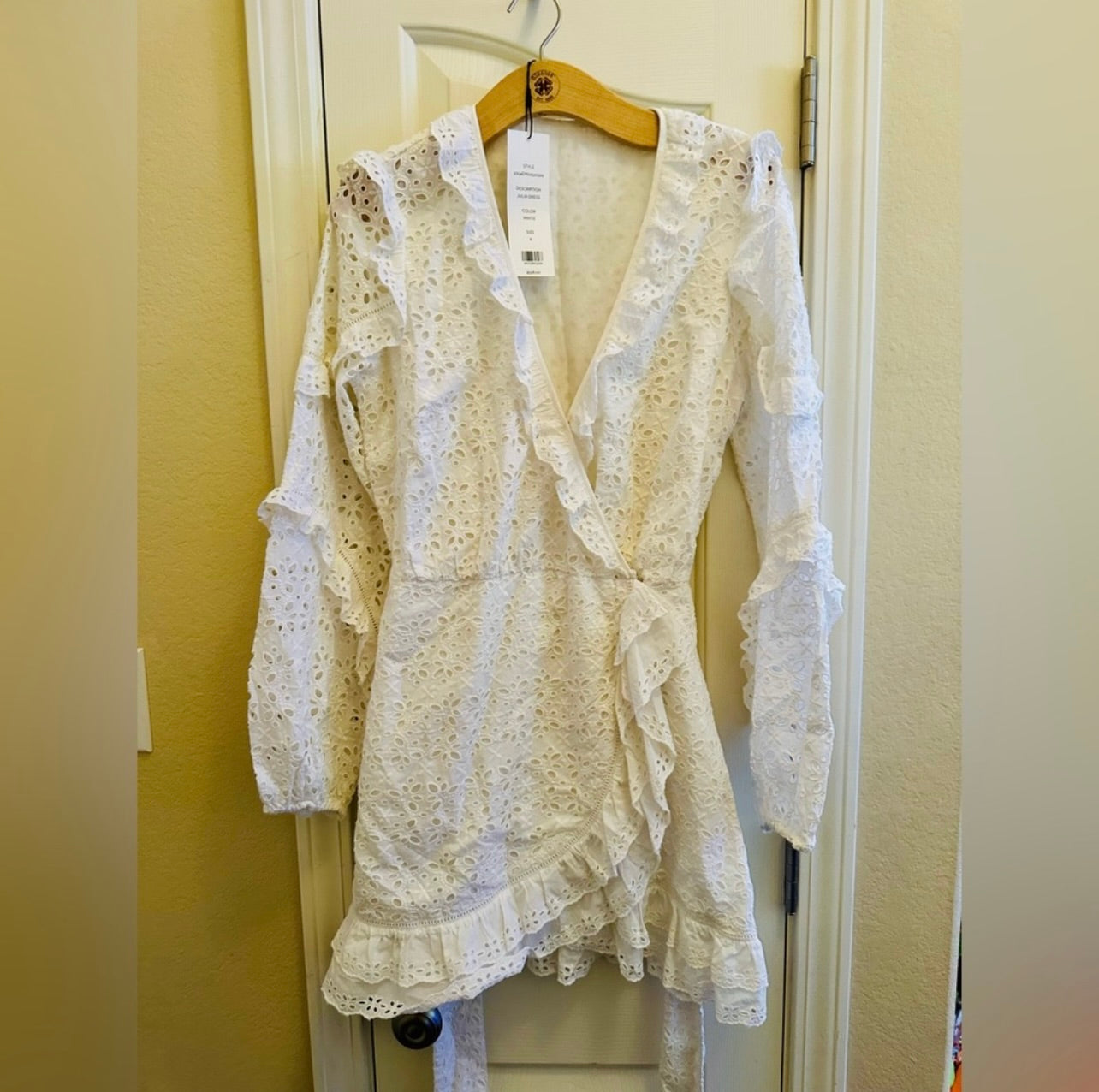 New Veronica Beard White Floral Eyelet Julia Dress