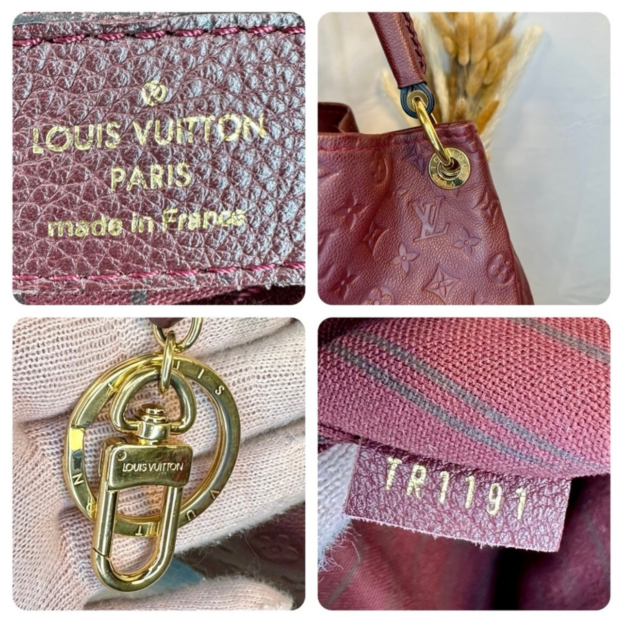 Louis Vuitton Aurore/Burgundy Empreinte Monogram Leather Artsy MM