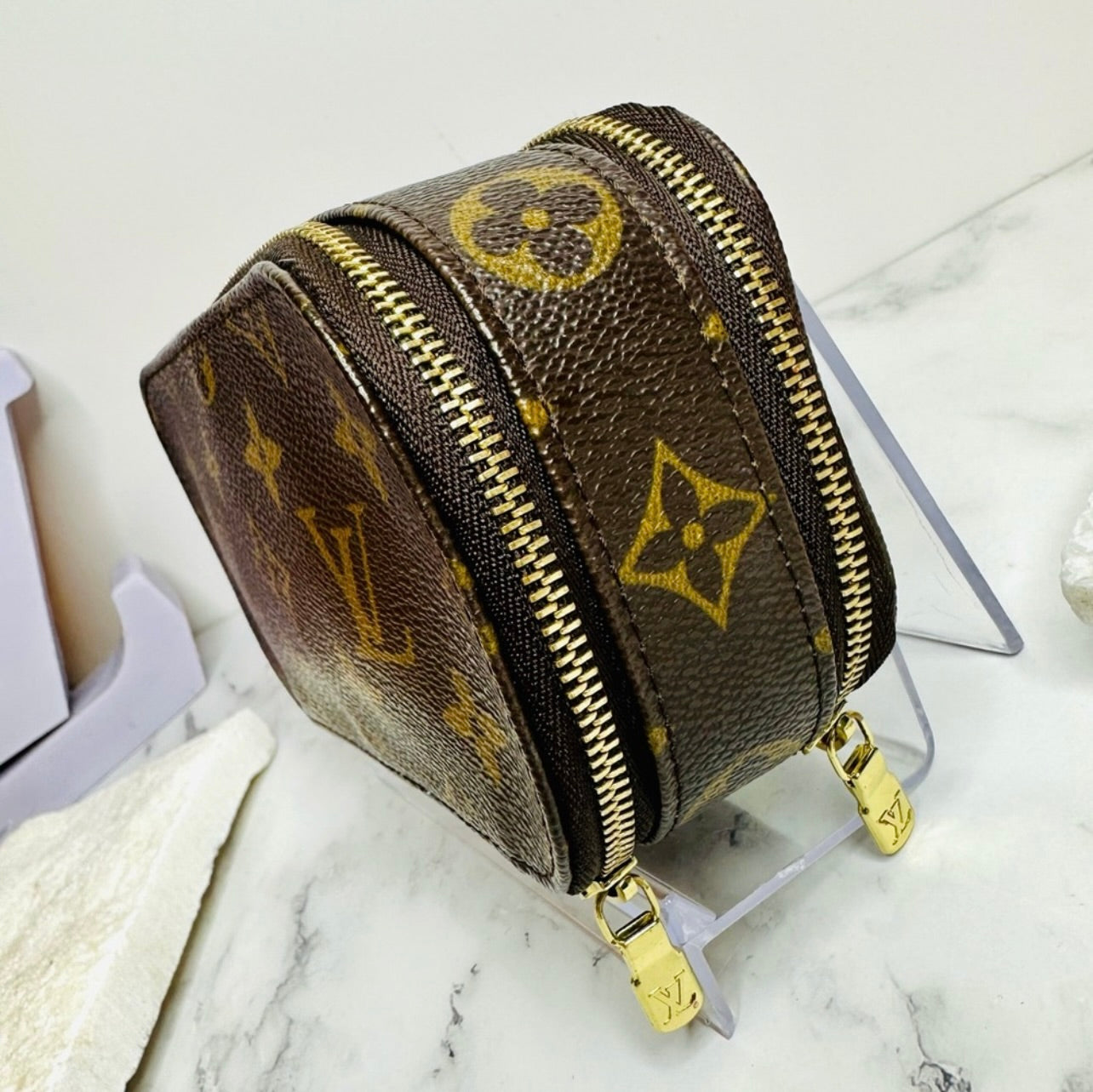Vintage Louis Vuitton Monogram Trousse Brush PM Cosmetic Pouch